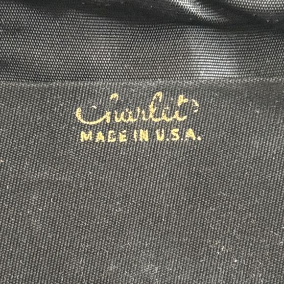 VINTAGE CHARLET Victorian  Black Fabric Purse w Jeweled Clasp  - Made In The USA - Picture 2 of 12